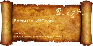 Bernula Áron névjegykártya