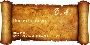 Bernula Áron névjegykártya
